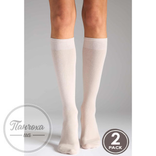 Полупанчохи женские LEGS KNEE HIGH 108 (2 пары) р. 36-40 Milk / pudra