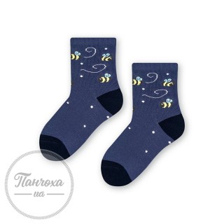 Шкарпетки для дівчат STEVEN 014 (бджола) р.29-31 синій