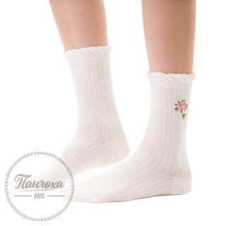 Шкарпетки жіночі STEVEN 017 з рюшем (квітка 1)