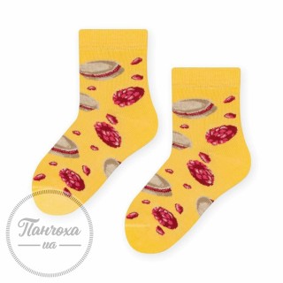 Шкарпетки дитячі STEVEN 138 (малина) р.20-22 жовтий