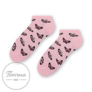 Шкарпетки жіночі STEVEN 114 (метелики) р.35-37 рожевий