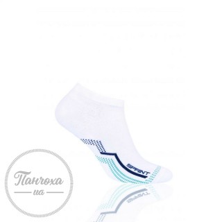 Шкарпетки підліткові STEVEN 004 (sprint) р.35-37 Білий-зелений