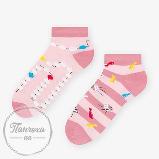 Шкарпетки жіночі MORE 034 (BOARD GAME) р.35-38 сіро-рожевий