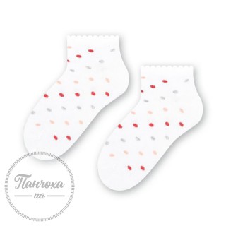 Шкарпетки дитячі STEVEN 004 (горох2) р.29-31 білий