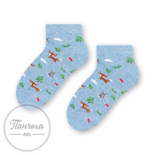 Шкарпетки дитячі STEVEN 004 (лісові тварини) р.32-34 блакитний