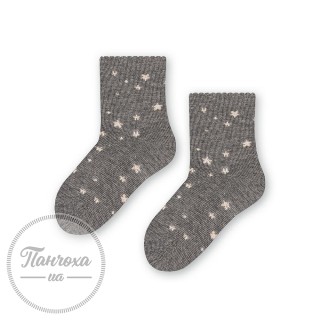 Шкарпетки для дівчат STEVEN 138 (зірочки) р.20-22 сірий