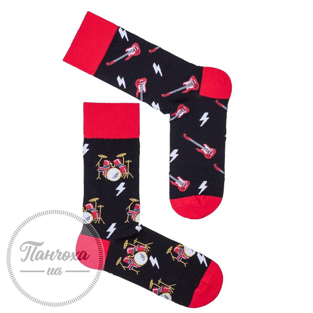 Шкарпетки чоловічі MILENA Gitary i Perkusje р.39-42 Чорний Шкарпетки чоловічі MILENA Gitary i Perkusje р.39-42 Чорний