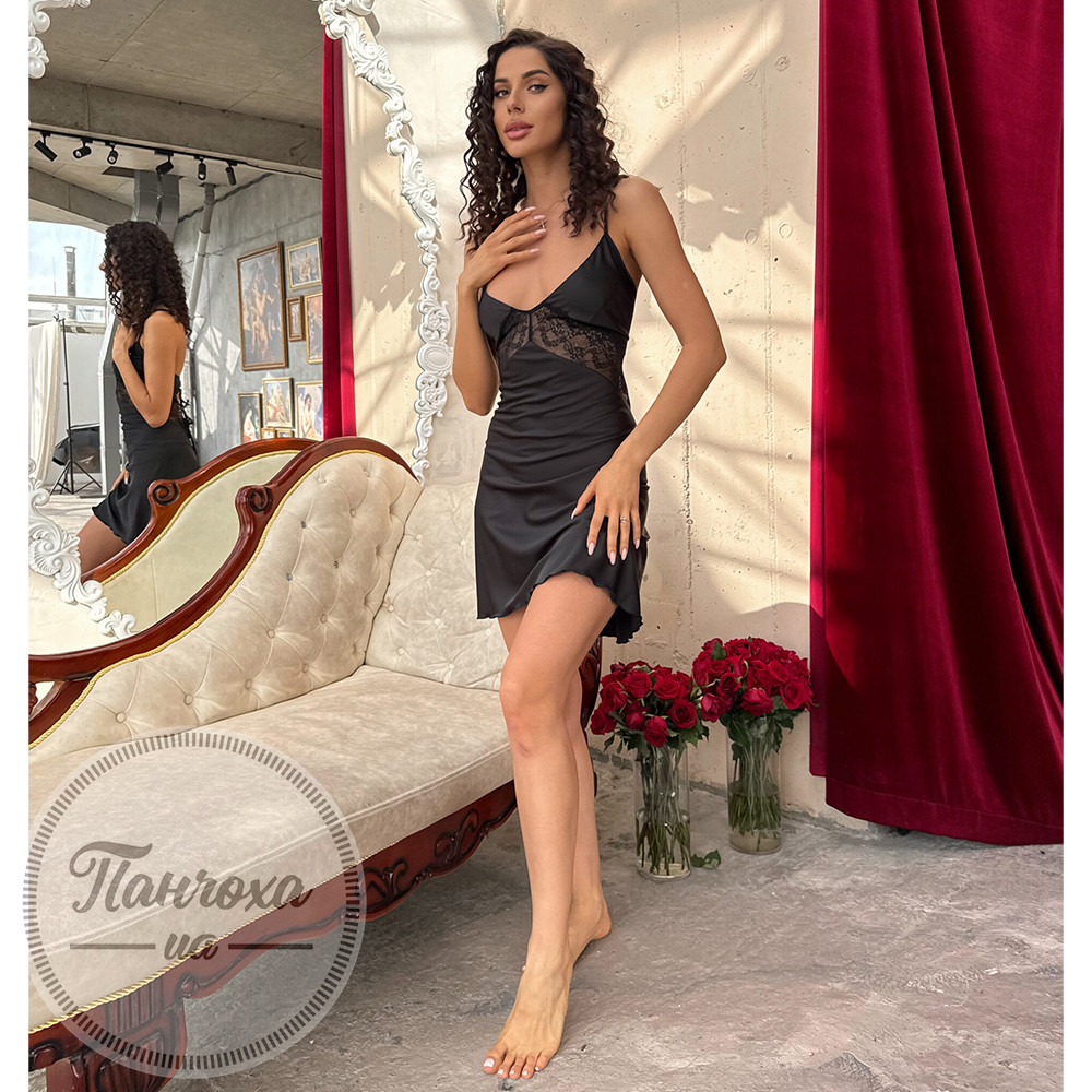 Ночная рубашка женская JULIA 321_25 р. 46-48 черный Ночная рубашка женская JULIA 321_25 р. 46-48 черный