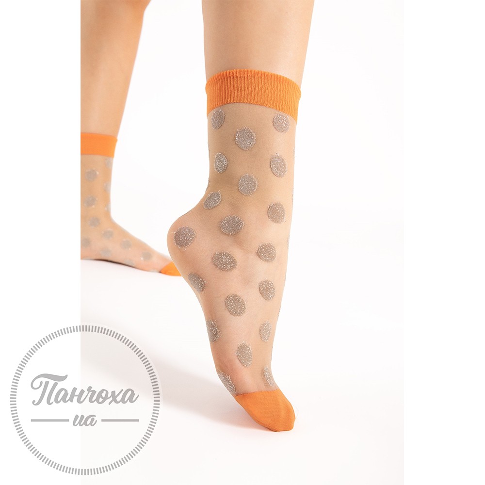 Шкарпетки жіночі FIORE FAME 20 den (one size) Nude/orange/lurex