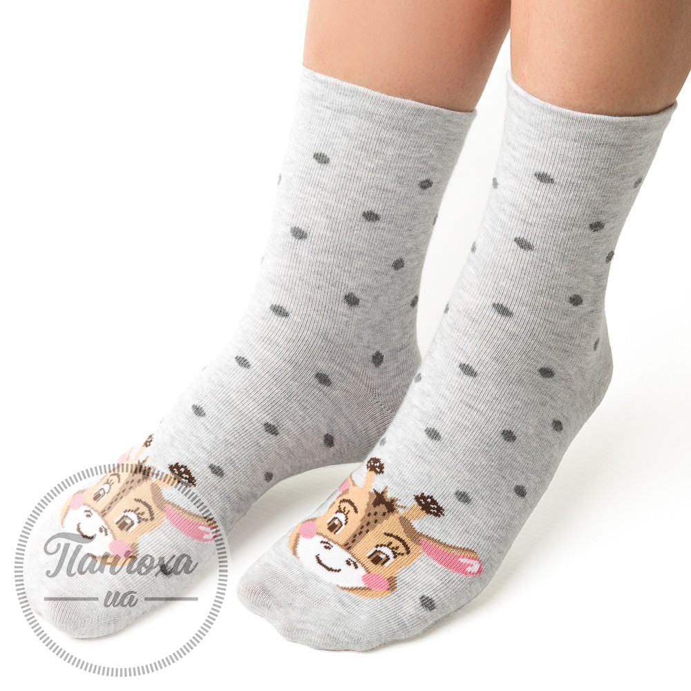 Шкарпетки жіночі STEVEN 099 (жираф) р.35-37 св.сірий