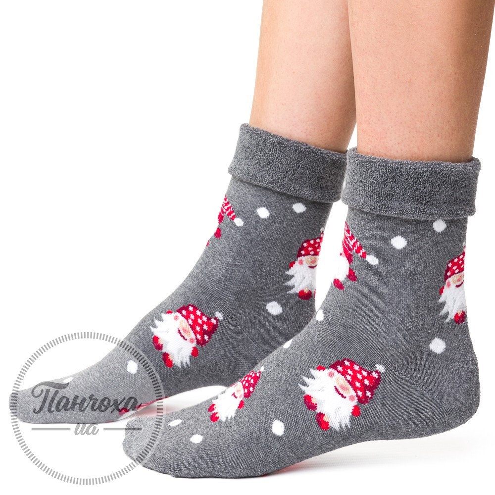 Шкарпетки жіночі STEVEN 030 (гном) р.38-40 (махра з одвор.) Сірий