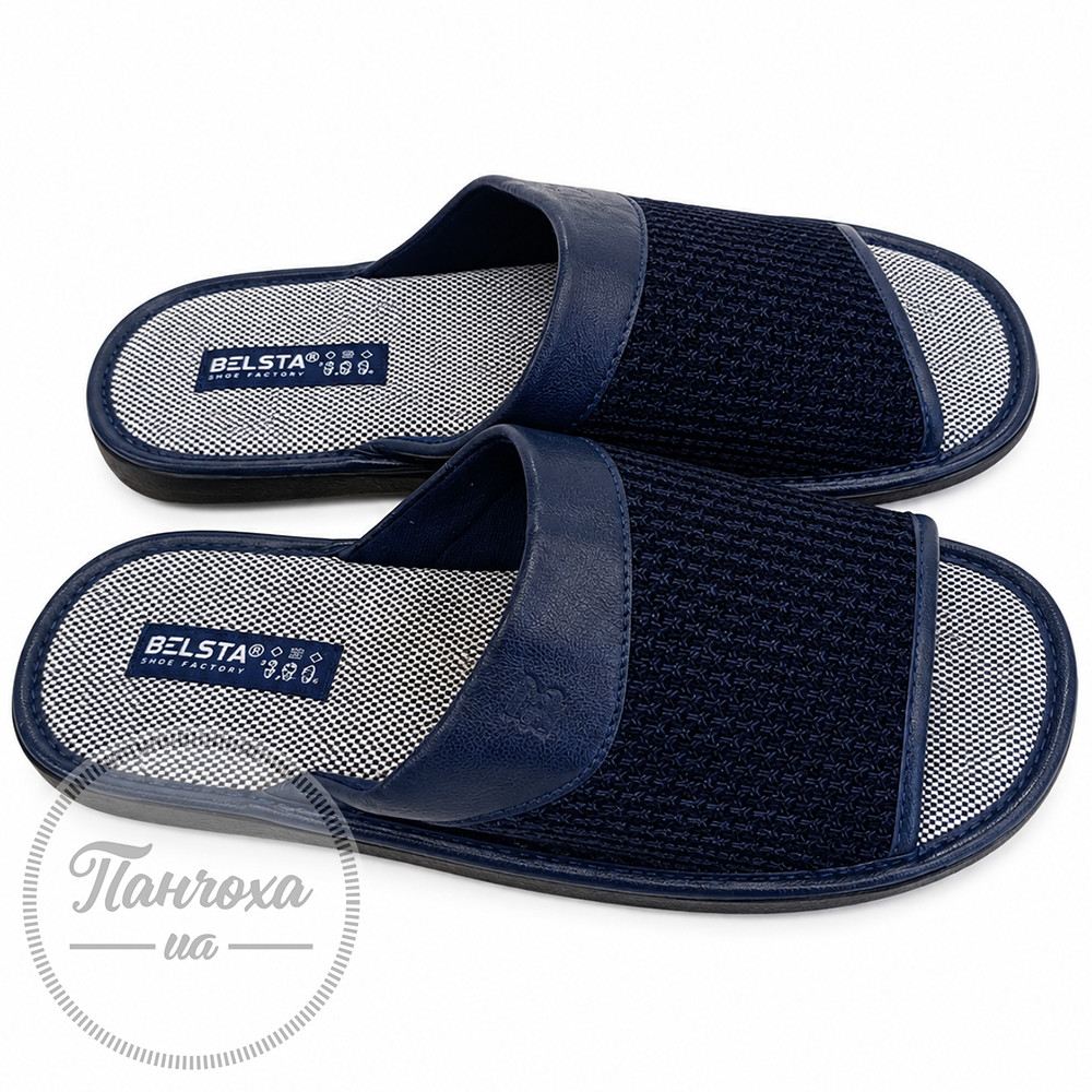Тапочки мужские BELSTA 027 4002 с-12 092 с-4 р. 43 синий Тапочки мужские BELSTA 027 4002 с-12 092 с-4 р. 43 синий