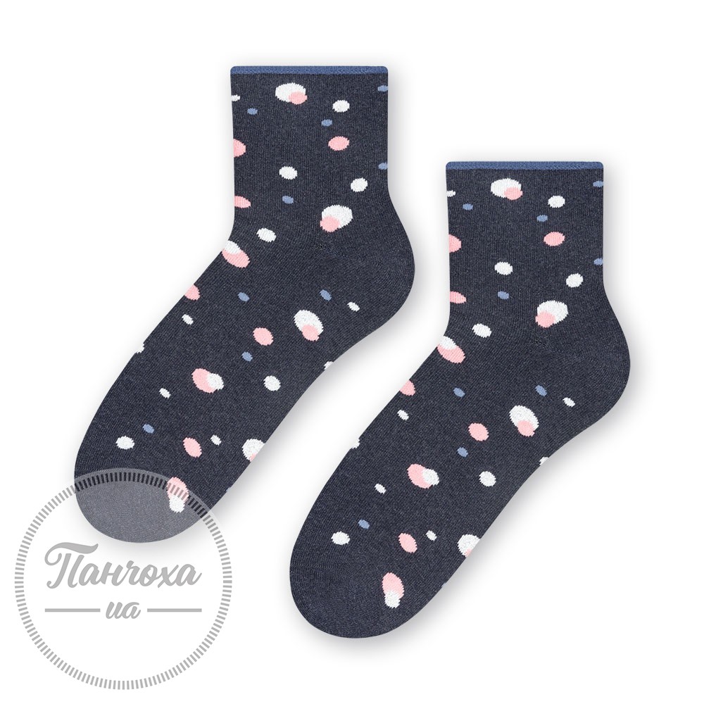 Шкарпетки жіночі STEVEN 123 (горох) р.38-40 Джинс