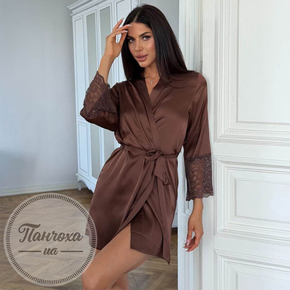Халат женский JULIA 4100_286 p.46-48 Шоколад Халат женский JULIA 4100_286 p.46-48 Шоколад