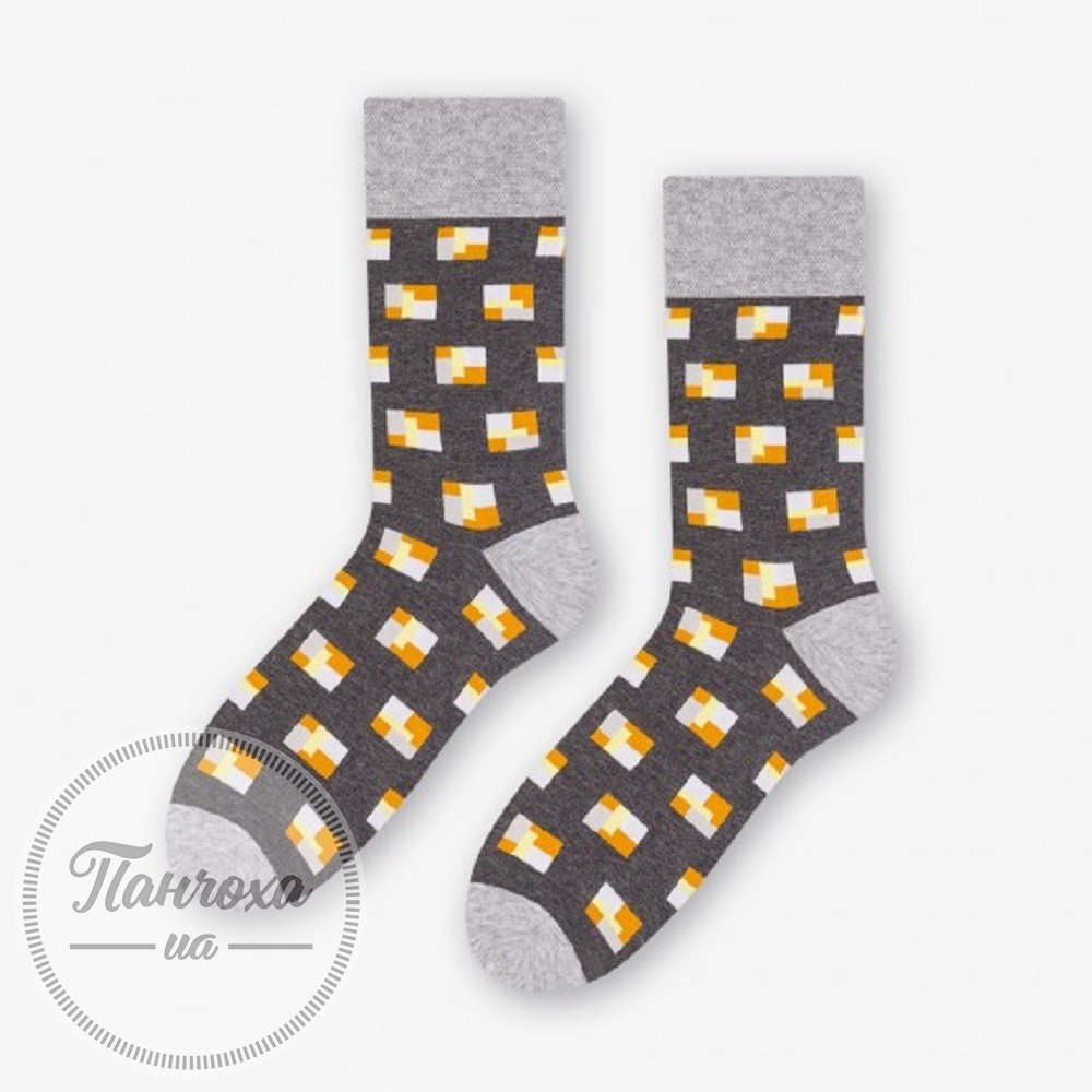 Шкарпетки чоловічі MORE 051 (BLOCKS) р.43-46 сірий