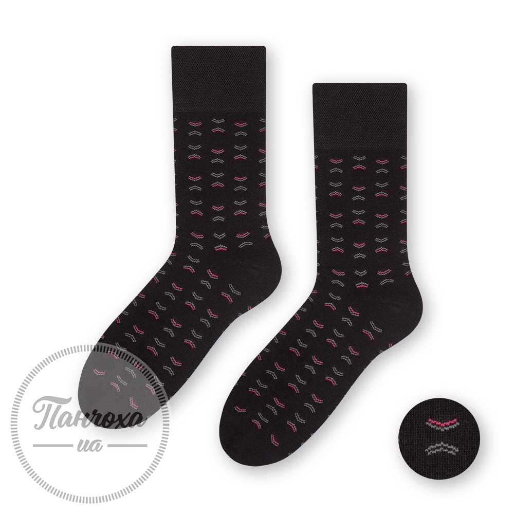 Шкарпетки чоловічі STEVEN SUITLINE 056 (ze wzorem4) р.42-44 чорний