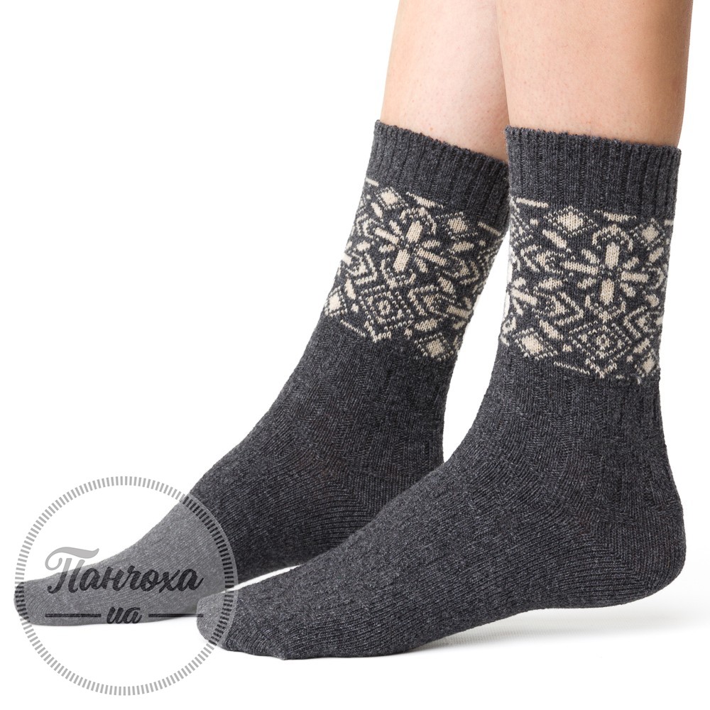 Шкарпетки жіночі STEVEN 093 р.35-37 (вовна) Темно-сірий