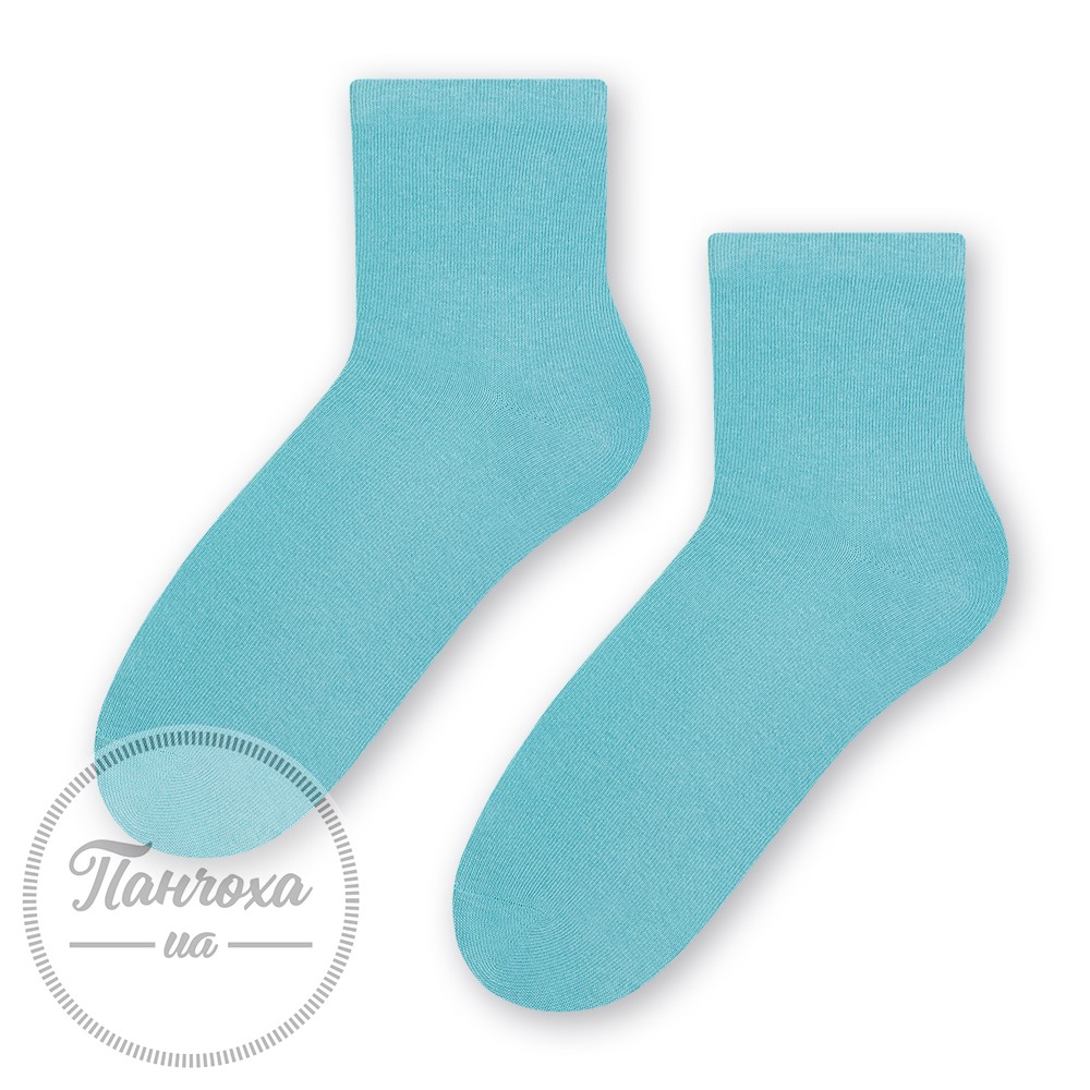 Шкарпетки жіночі STEVEN 037 (гладкі) р.38-40 св.бірюзовий