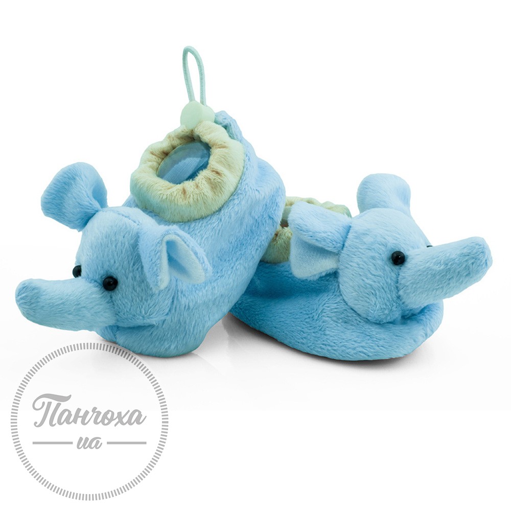 Тапочки детские ATTRACTIVE SMYKI 0-6 мес.с погремушками Слоненок/Голубой Тапочки детские ATTRACTIVE SMYKI 0-6 мес.с погремушками Слоненок/Голубой