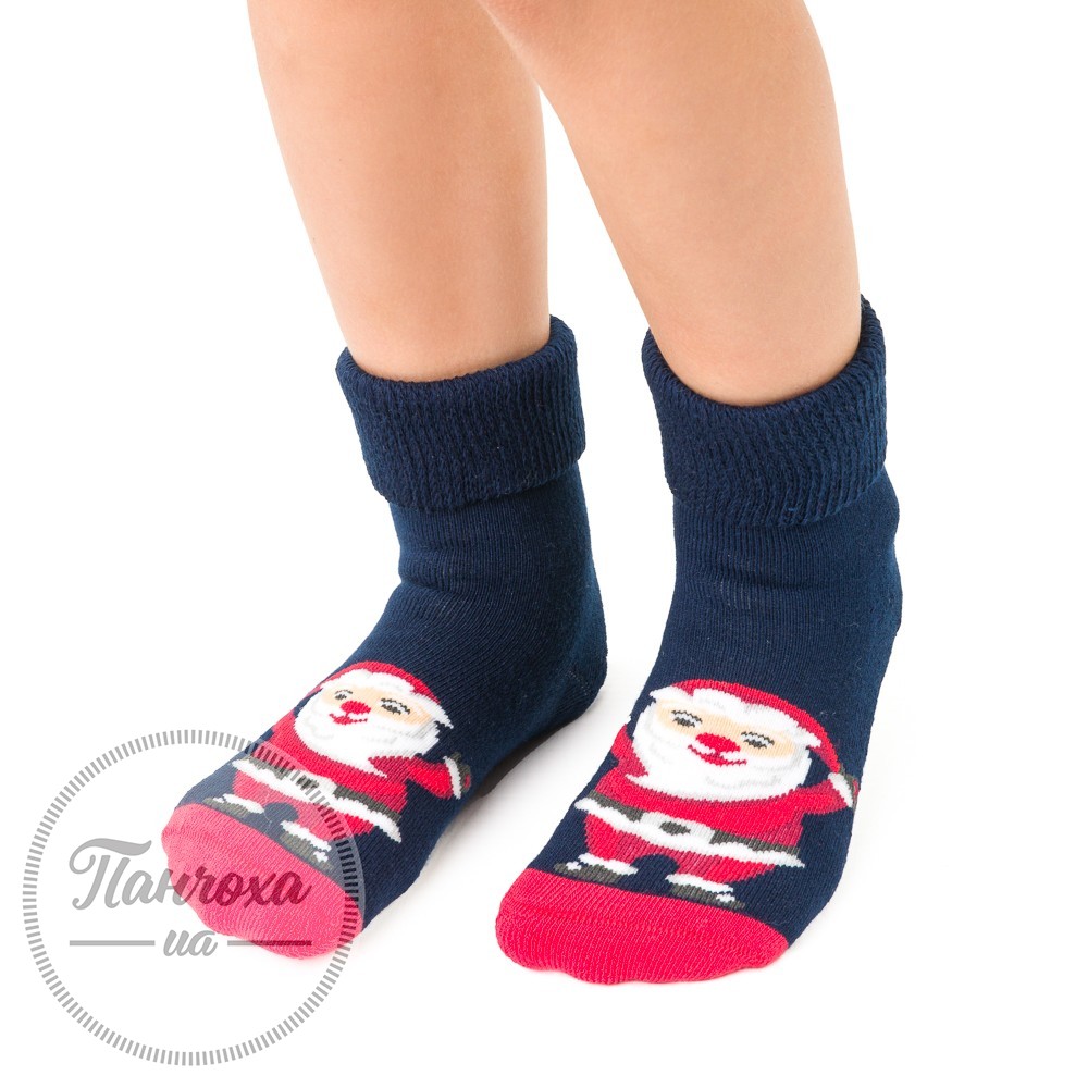 Шкарпетки дитячі STEVEN 154 (Дід Мороз 1) р.20-22 Темно-синій