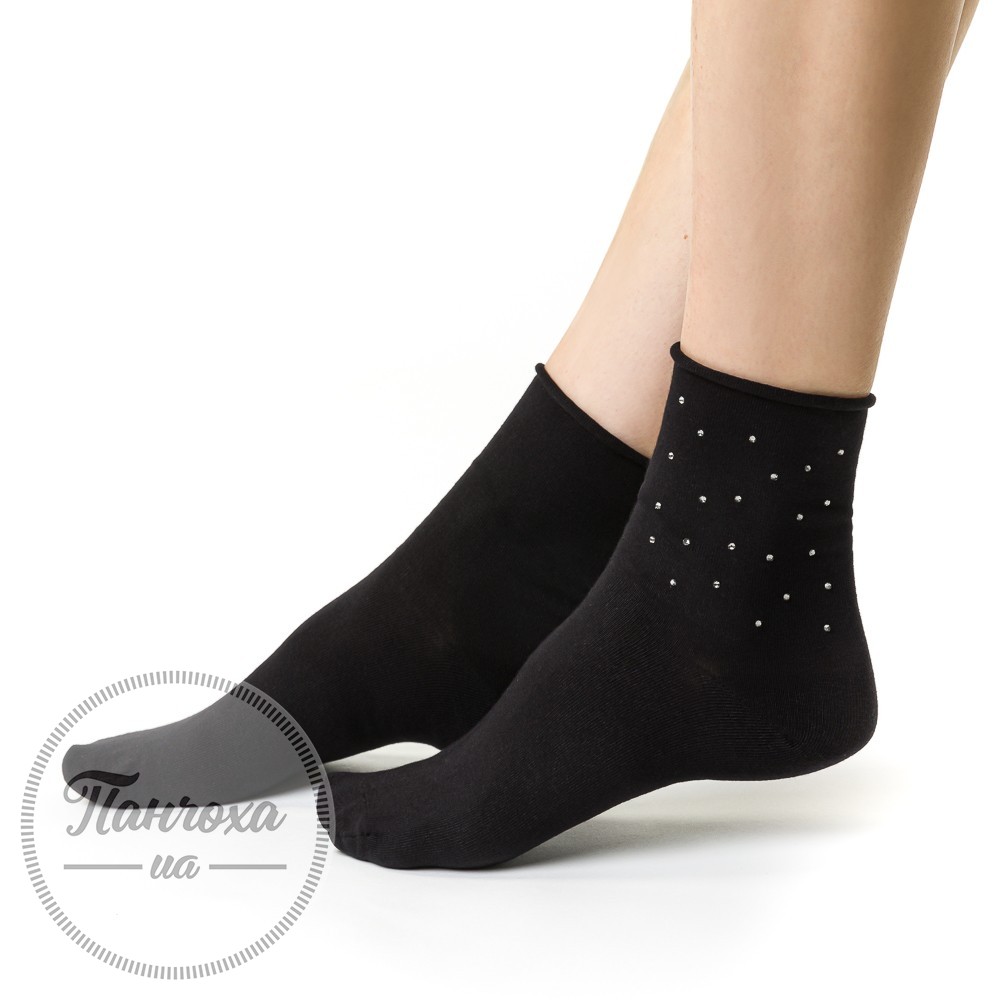 Шкарпетки жіночі STEVEN 066 (стрази) р.35-37 Чорний