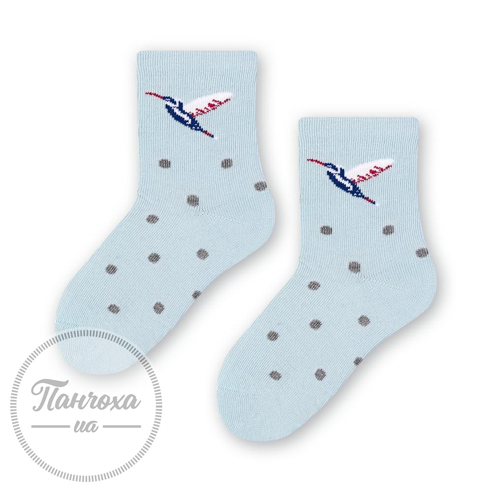 Шкарпетки для дівчат STEVEN 014 (колібрі) р.32-34 блакитний