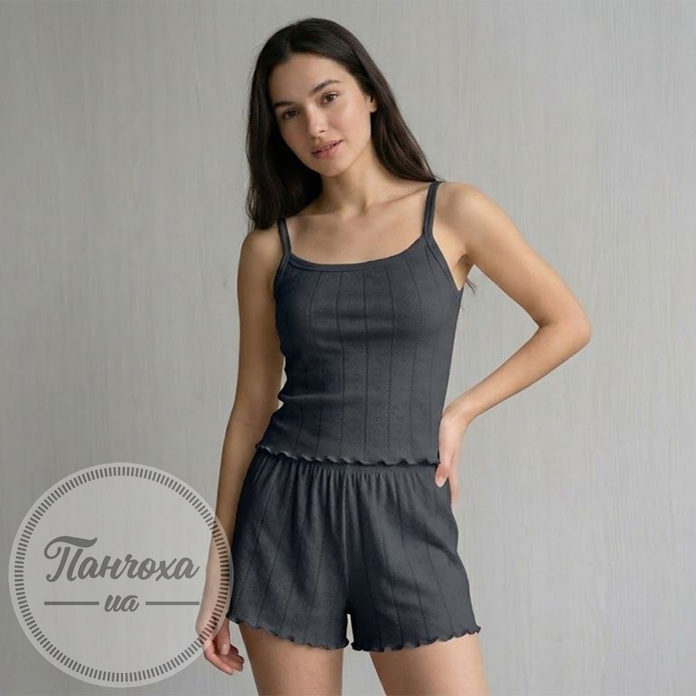 Піжама жіноча LEGGERI 29 (майка+шорти) р.S/M Графіт Піжама жіноча LEGGERI 29 (майка+шорти) р.S/M Графіт