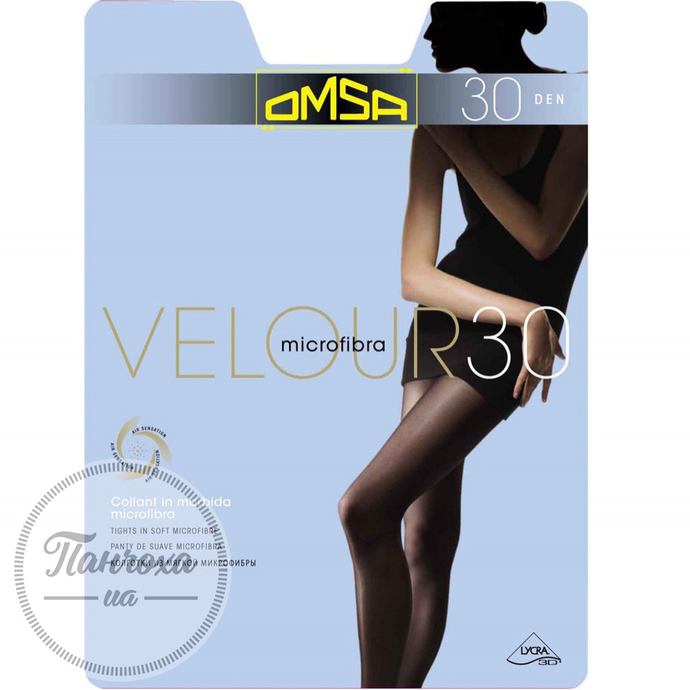Колготи жіночі OMSA Velour (microfibra) 30 den (caramello, 3-M)