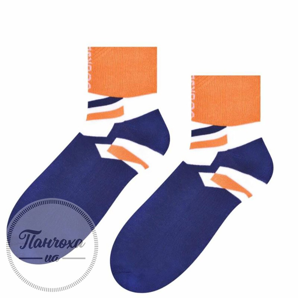 Шкарпетки чоловічі STEVEN 040 (course) р.41-43 Джинс-помаранч