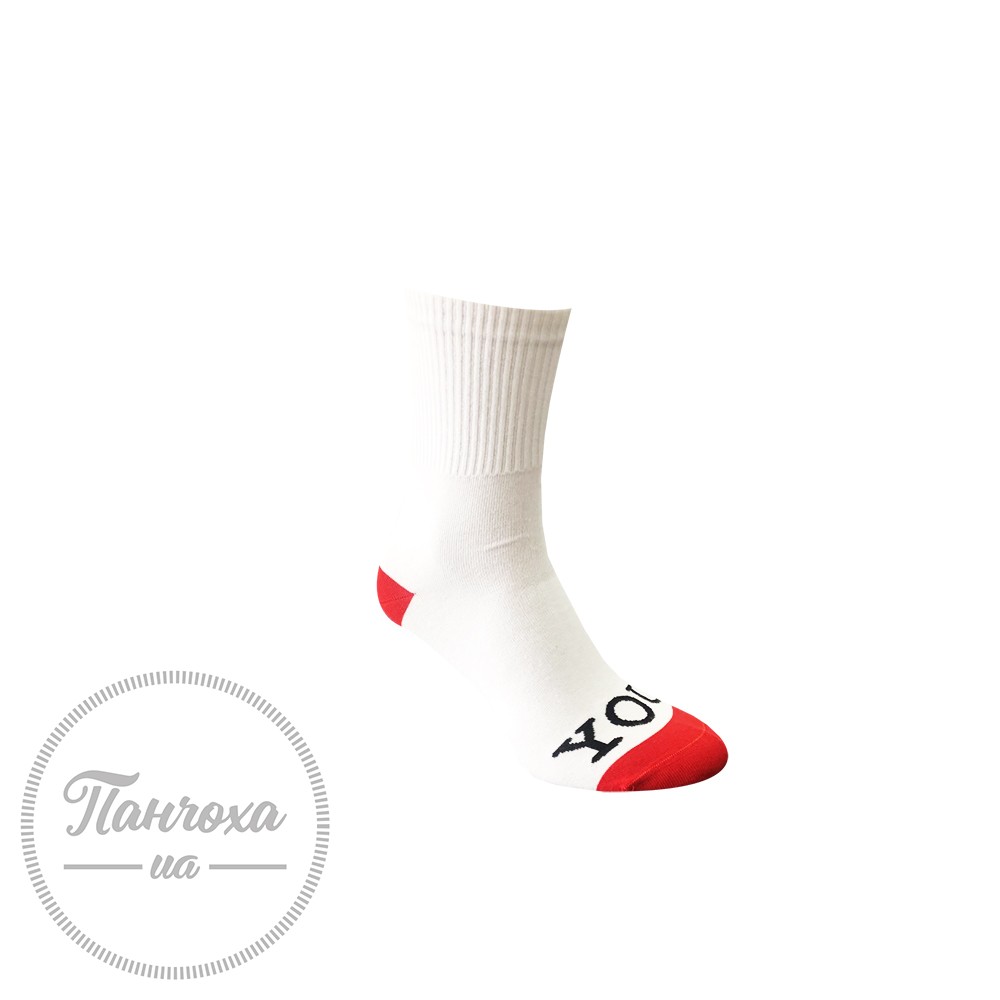 Шкарпетки Панчоха UA (I Love You), р.36-40 Білий/червоний