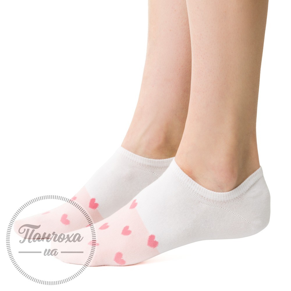 Шкарпетки жіночі STEVEN 021 (сердечка1) р.38-40 молочний