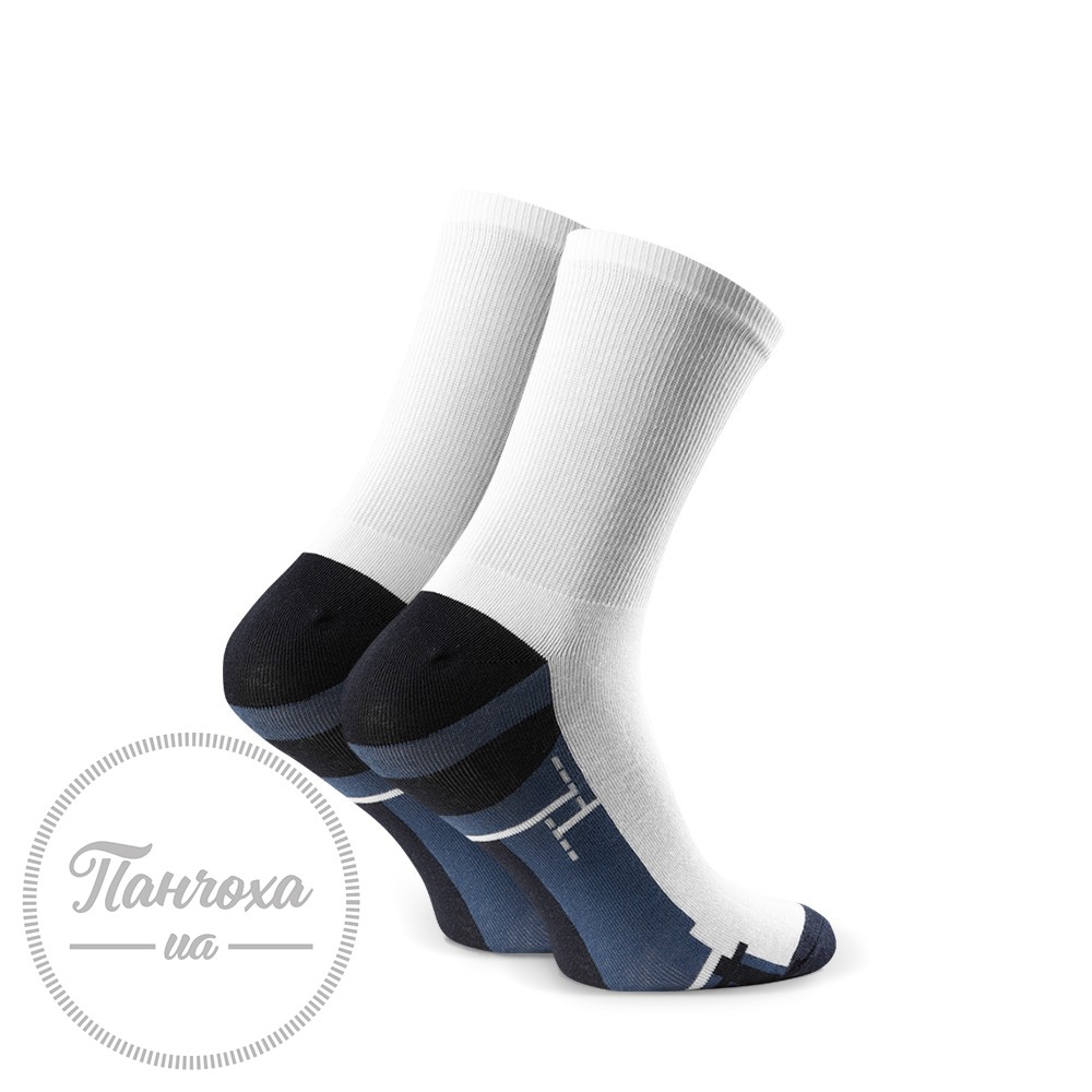 Шкарпетки чоловічі STEVEN (Спорт 7) 057 р.44-46 білий-джинс