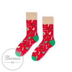 Шкарпетки жіночі MORE 078 (MERRY CHRISTMAS) р.39-42 червоний