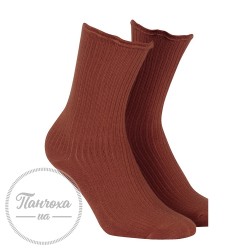 Шкарпетки жіночі WOLA (з рюшем) р.one size Цегельний