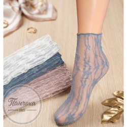 Шкарпетки жіночі PANNA 0131 (мереживо квітка) p.39-41 Pink