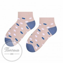Шкарпетки дитячі STEVEN 004 (горох1) р.26-28 бежевий