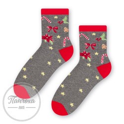 Шкарпетки жіночі STEVEN 136 (зірки) р.35-37 сірий