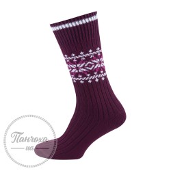 Шкарпетки жіночі Лонкаме 6500 р.23-25 Бордовий (сніжинка)