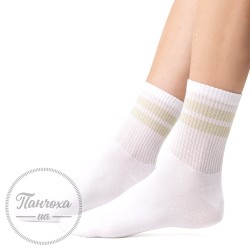 Шкарпетки жіночі STEVEN 026 (кольорові смуги) р.35-37 Білий-салатовий