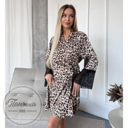 Халат жіночий JULIA 4100 p.44-46 Леопардовий білий