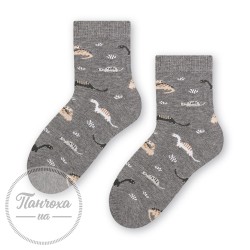 Шкарпетки дитячі STEVEN 138 (динозаври 1) р.23-25 сірий