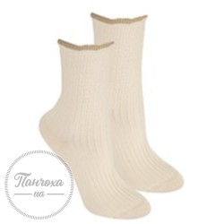 Шкарпетки жіночі WOLA (з рюшем) р.one size Кремовий