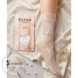 Носки Женские PANNA 0130 (кружево цветок) p.36-40 White