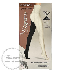 Колготы женские ELEGANTE COTTON 300 (в рубчик), р. 2, Ecru