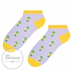 Шкарпетки жіночі STEVEN 042 (ананаси) р.35-37 сірий-жовтий