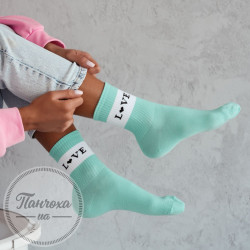 Носки Женские MILENA (LOVE) p.37-41 мятный