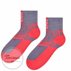 Шкарпетки жіночі STEVEN 040 (cycle) р.35-37 Червоний-сірий