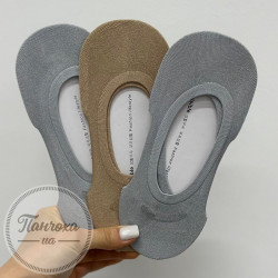 Следы женские AURA.VIA NDD863 (3 пары) р. 35-41 серый-бежевый