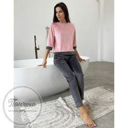 Домашній комплект JULIA КШ1_008 p.42-44 Сірий-рожевий