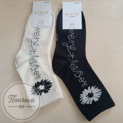 Носки Женские AURA.VIA NZP9862 р. 35-38 черный (ромашка)